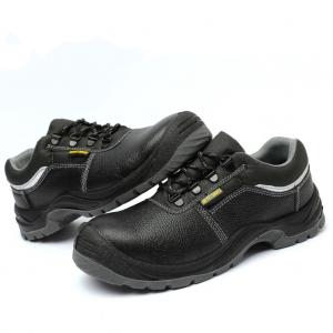 Men Leather Steel Toe PU Sole Safety Working Shoes