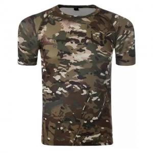 Men Tactical Camouflage T-shirt Quick Dry Outdoor Combat Clothing